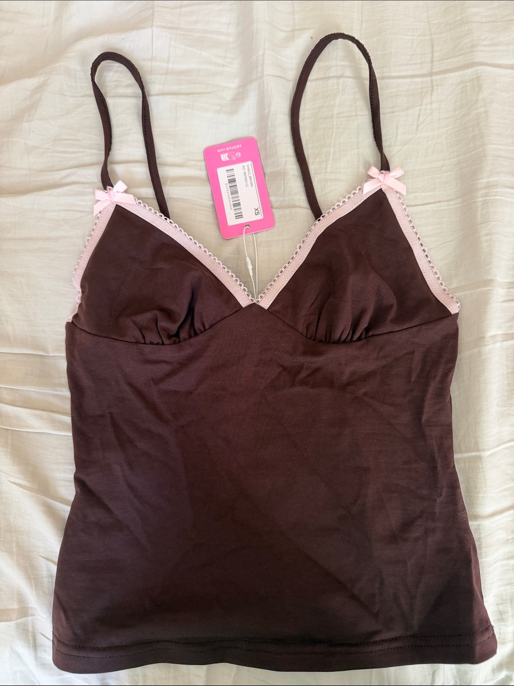 Edikted Brown & Pink Tank Top